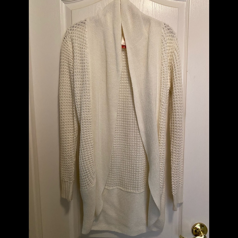 White cardigan